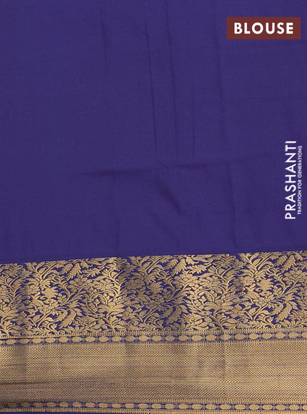 Semi soft silk saree green and pink navy blue with allover zari checked pattern and ganga jamuna border
