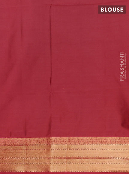 Semi soft silk saree cs blue and maroon with allover zari weaves & buttas and zari woven border