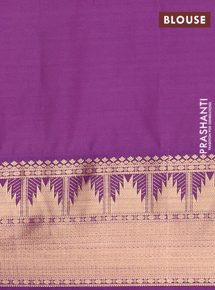 Semi soft silk saree pink and purple with allover zari woven buttas and zari woven border