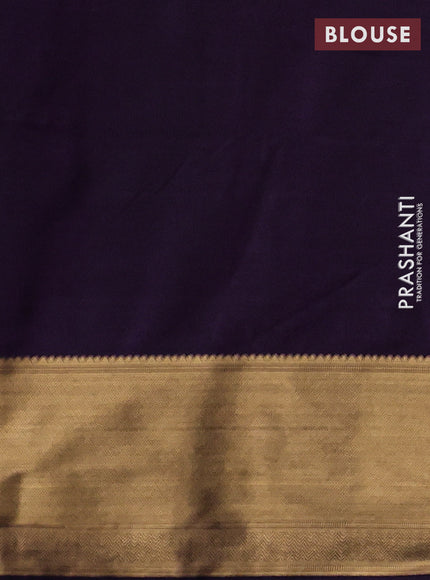 Semi soft silk saree mauve pink and purple with allover zari woven buttas and zari woven border