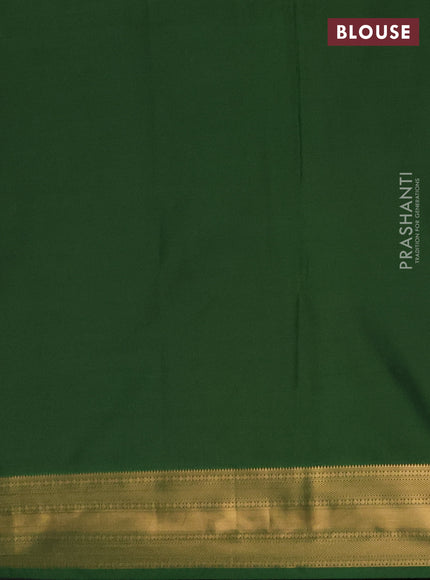 Semi soft silk saree blue and green with allover zari weaves and zari woven border