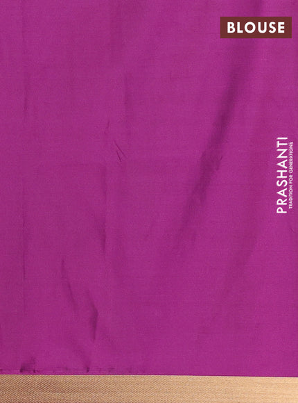 Semi soft silk saree rust shade and green with allover zari checks & buttas and rich zari woven border