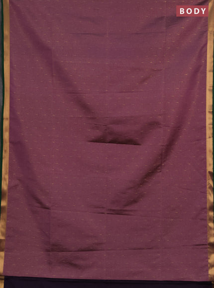 Semi soft silk saree mauve pink and green with allover small zari checks & buttas and zari woven border