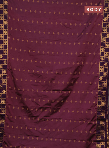Semi soft silk saree mauve pink and purple with allover zari woven buttas and zari woven border