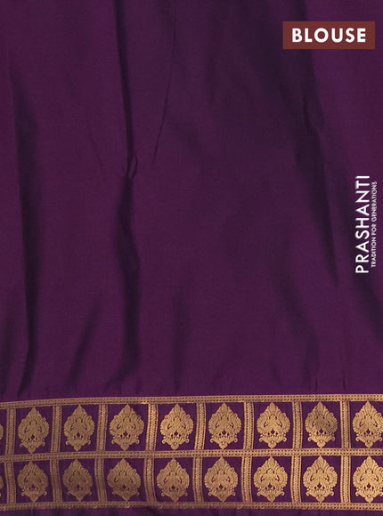 Semi soft silk saree mauve pink and purple with allover zari woven buttas and zari woven border