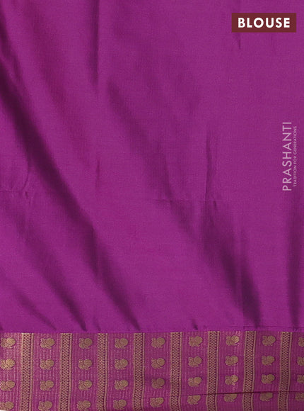 Semi soft silk saree mustard green and magenta pink with allover zari checks & buttas and zari woven border