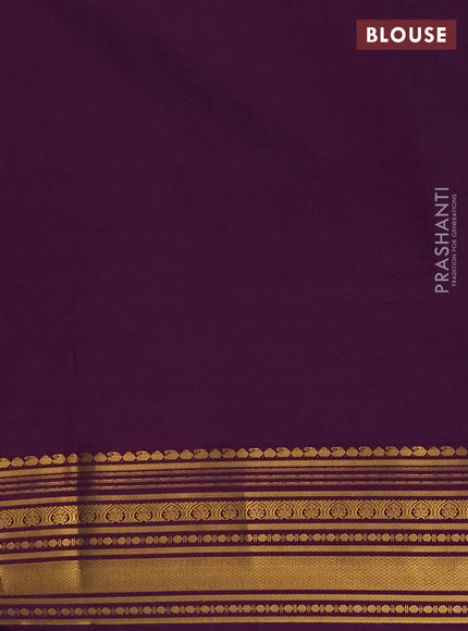Semi soft silk saree pale yellow and purple with allover zari woven buttas and zari woven border