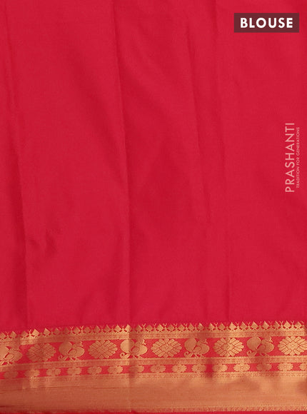Semi soft silk saree mauve pink and tomato pink with allover zari woven buttas and zari woven border