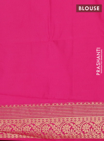 Semi soft silk saree light green and pink with allover zari woven buttas and zari woven border