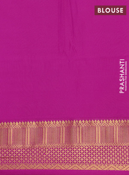 Semi soft silk saree coffee brown and magenta pink with allover zari woven buttas and zari woven border