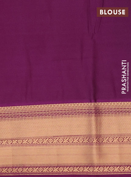 Semi soft silk saree red and purple with allover silver & gold zari woven buttas and zari woven border