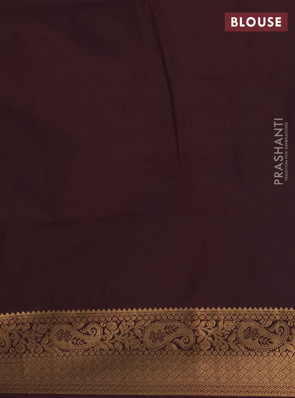 Semi soft silk saree rustic orange and deep maroon with allover zari weaves & buttas and zari woven border