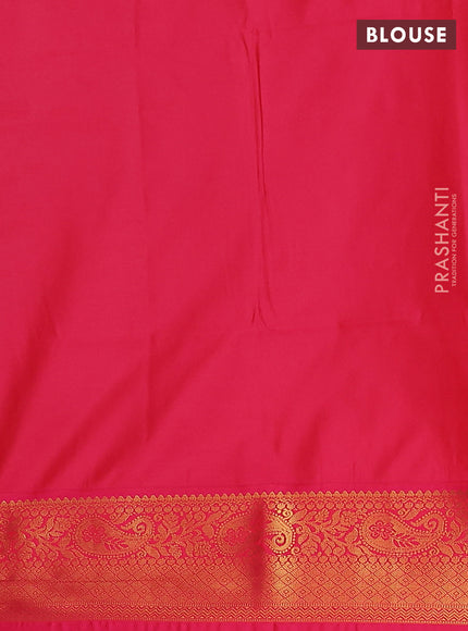 Semi soft silk saree light green and pink with allover zari weaves & buttas and zari woven border