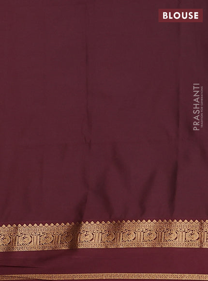 Semi soft silk saree red and maroon with allover zari woven buttas and rettapet zari woven border