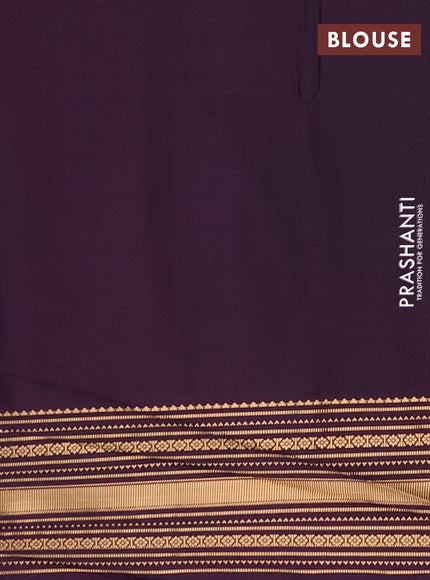 Semi soft silk saree maroon and deep purple with allover zari woven buttas and zari woven border