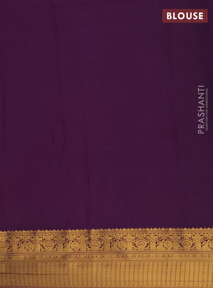 Semi soft silk saree red and purple with allover zari woven buttas and zari woven border