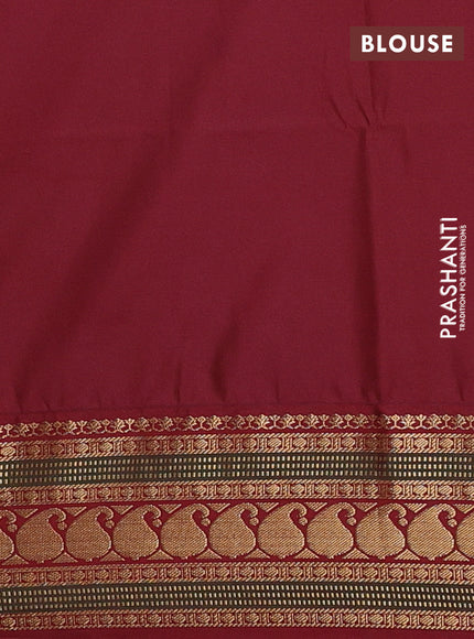 Semi soft silk saree pale yellow and maroon with allover zari woven buttas and zari woven border
