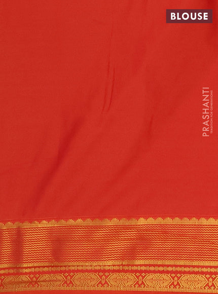 Semi soft silk saree coffee brown and orange with allover zari woven buttas and zari woven border