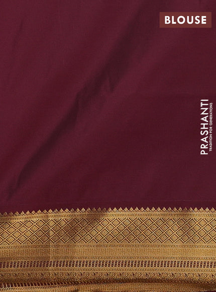 Semi soft silk saree pink and wine shade with allover zari checks & buttas and zari woven border