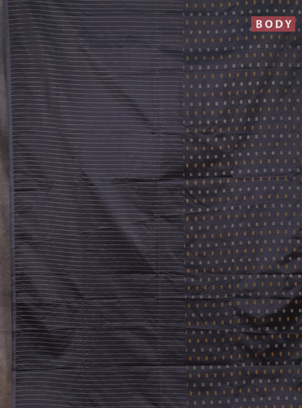 Semi soft silk saree grey and peach pink with half & half style and piping border