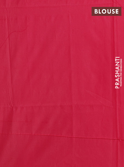 Semi soft silk saree light green and peach pink with half & half style and piping border