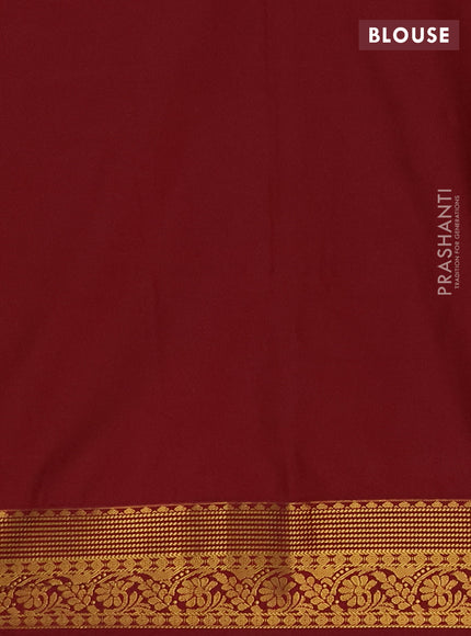 Semi soft silk saree mustard yellow and maroon with allover zari weaves & buttas and zari woven border