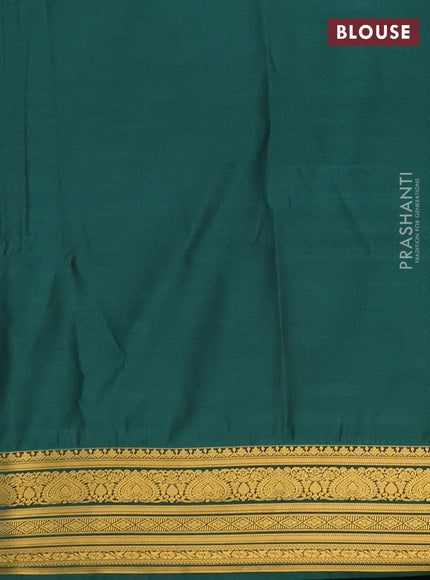 Semi soft silk saree lavender and green with allover silver & gold zari woven buttas and zari woven border