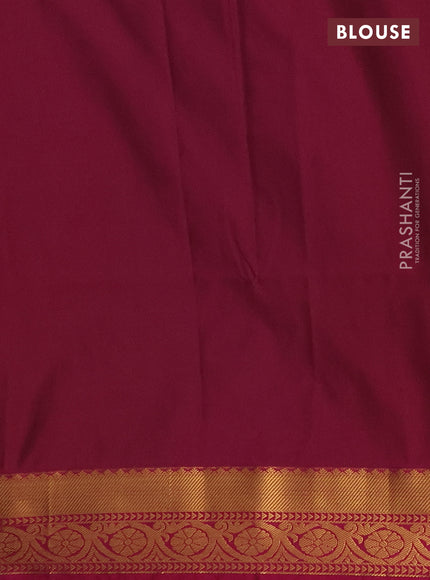 Semi soft silk saree pista green and pink with allover zari checks & buttas and zari woven border