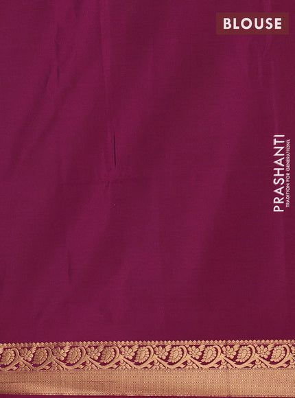 Semi soft silk saree green and pink with allover zari woven buttas and zari woven border