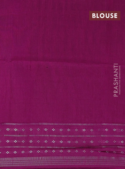 Semi dupion saree pastel pink and purple with allover silver zari weaves and silver zari woven border