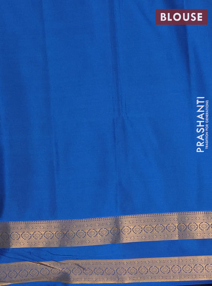 Semi soft silk saree purple and cs blue with allover zarri woven buttas and rettapet zari woven border