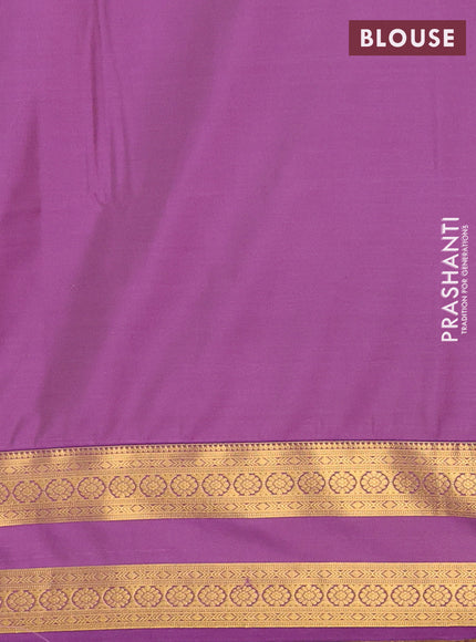 Semi soft silk saree onion pink and purple with allover zari woven buttas and rettapet zari woven border
