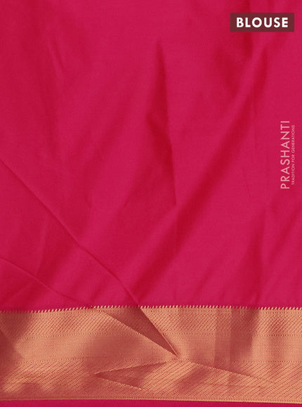 Semi soft silk saree lime yellow and pink with zari woven buttas and zari woven border