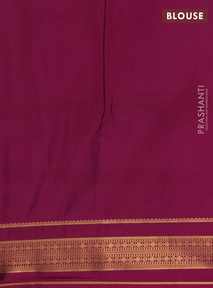 Semi soft silk saree chikku shade and magenta pink with allover zari woven buttas and zari woven border