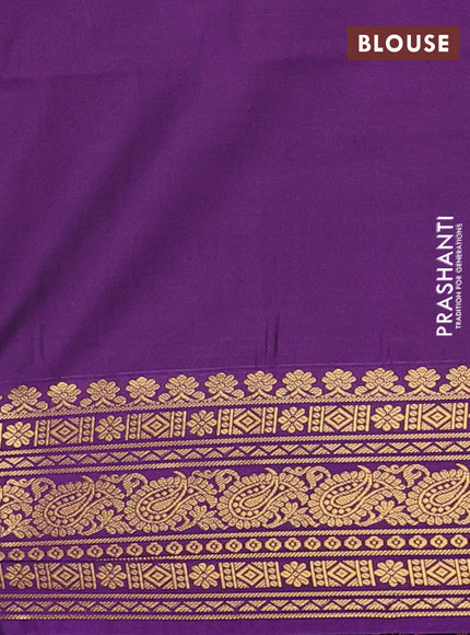 Semi soft silk saree mauve pink and purple with allover zari weaves and zari woven border
