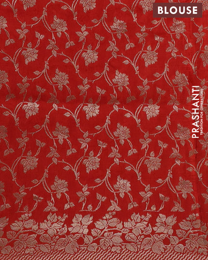 Dola silk saree orange with plain body and zari woven border