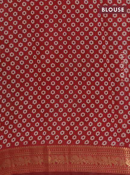 Semi maheshwari cotton saree navy blue and deep maroon with allover ikat prints and zari woven border