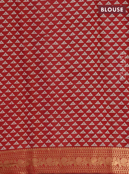 Semi maheshwari cotton saree navy blue and maroon with allover warli prints and zari woven border
