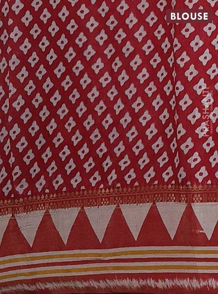 Semi maheshwari cotton saree navy blue and maroon with allover ikat prints and zari woven border