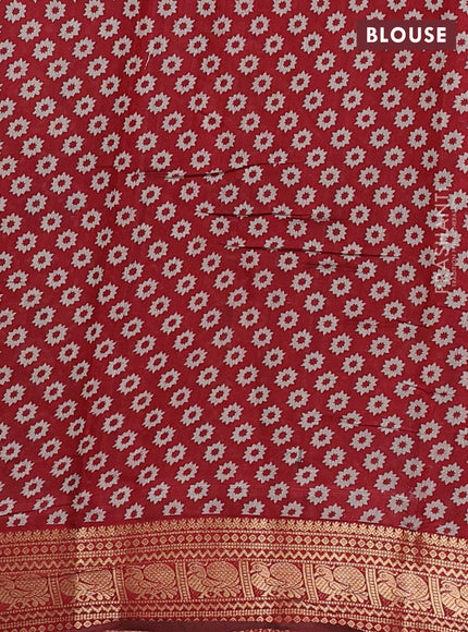 Semi maheshwari cotton saree navy blue and maroon with allover patola prints and zari woven border