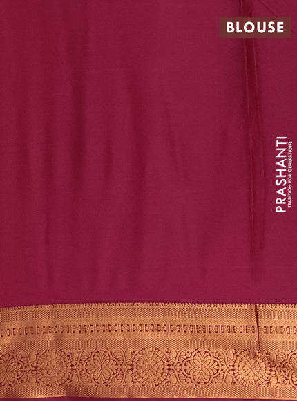 Semi soft silk saree sunset orange and wine shade with zari woven buttas and zari woven border