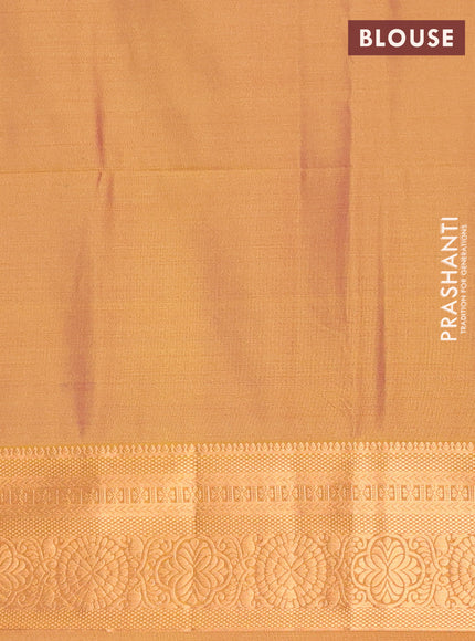 Semi soft silk saree purple and mustard yellow with zari woven buttas and zari woven border