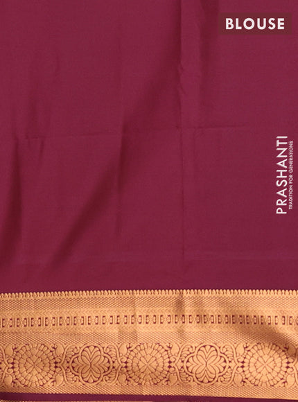 Semi soft silk saree dark mustard and wine shade with zari woven buttas and zari woven border