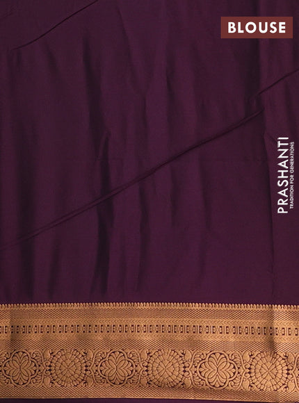 Semi soft silk saree lavender and wine shade with zari woven buttas and zari woven border