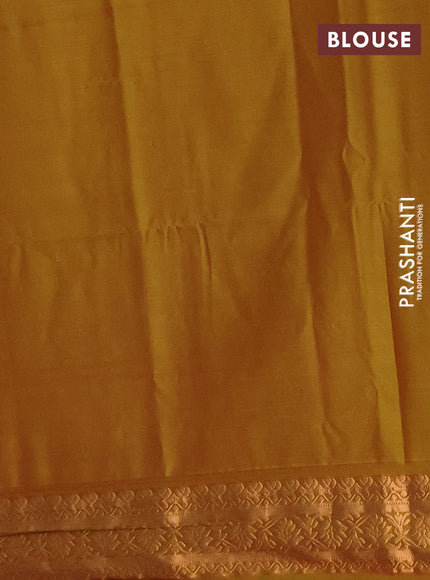 Semi soft silk saree pink shade and dual shade of mehendi green with zari woven buttas and zari woven border