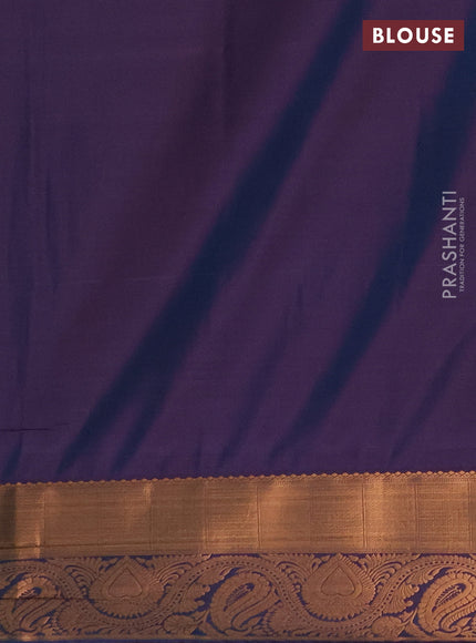 Semi soft silk saree cs blue and peacock blue with allover silver & gold zari weaves & buttas and zari woven border