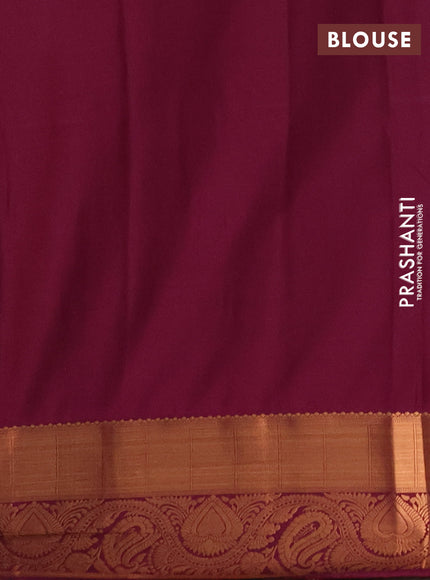 Semi soft silk saree light pink and magenta pink with allover silver & gold zari weaves & buttas and zari woven border
