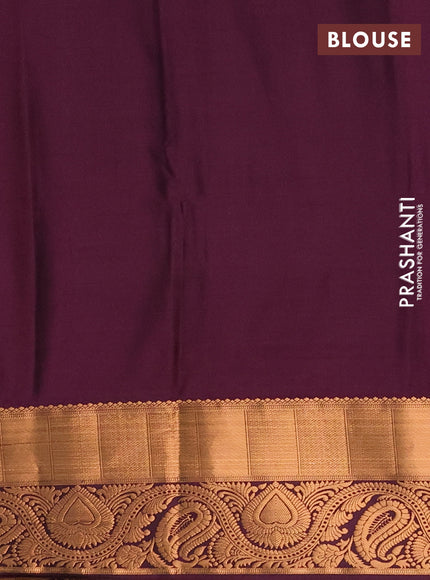 Semi soft silk saree rust shade and wine shade with allover silver & gold zari weaves & buttas and zari woven border