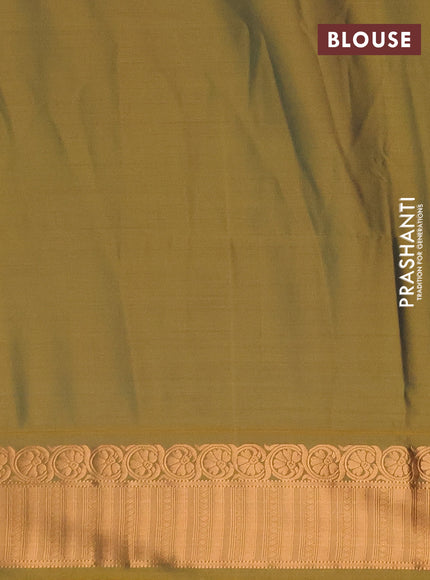 Semi soft silk saree violet and dual shade of mustard yellow with zari woven buttas and zari woven border
