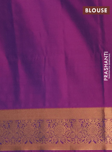 Semi soft silk saree cs blue and magenta pink with allover zari woven muniya buttas and zari woven border